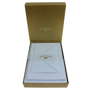 Golden Line - 25 Sheets of Deckled Edge Paper (A5) With 25 Matching Envelopes - 3 Available Colours