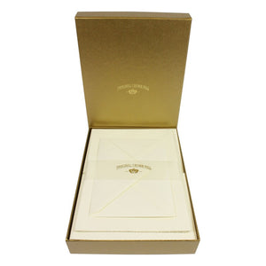 Original Crown Mill Golden Line Gift Box - Cream Deckled Paper