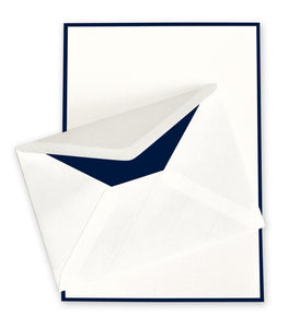 Silver Line - 25 Sheets of Bi-Coloured Paper (A5) With 25 Matching Envelopes